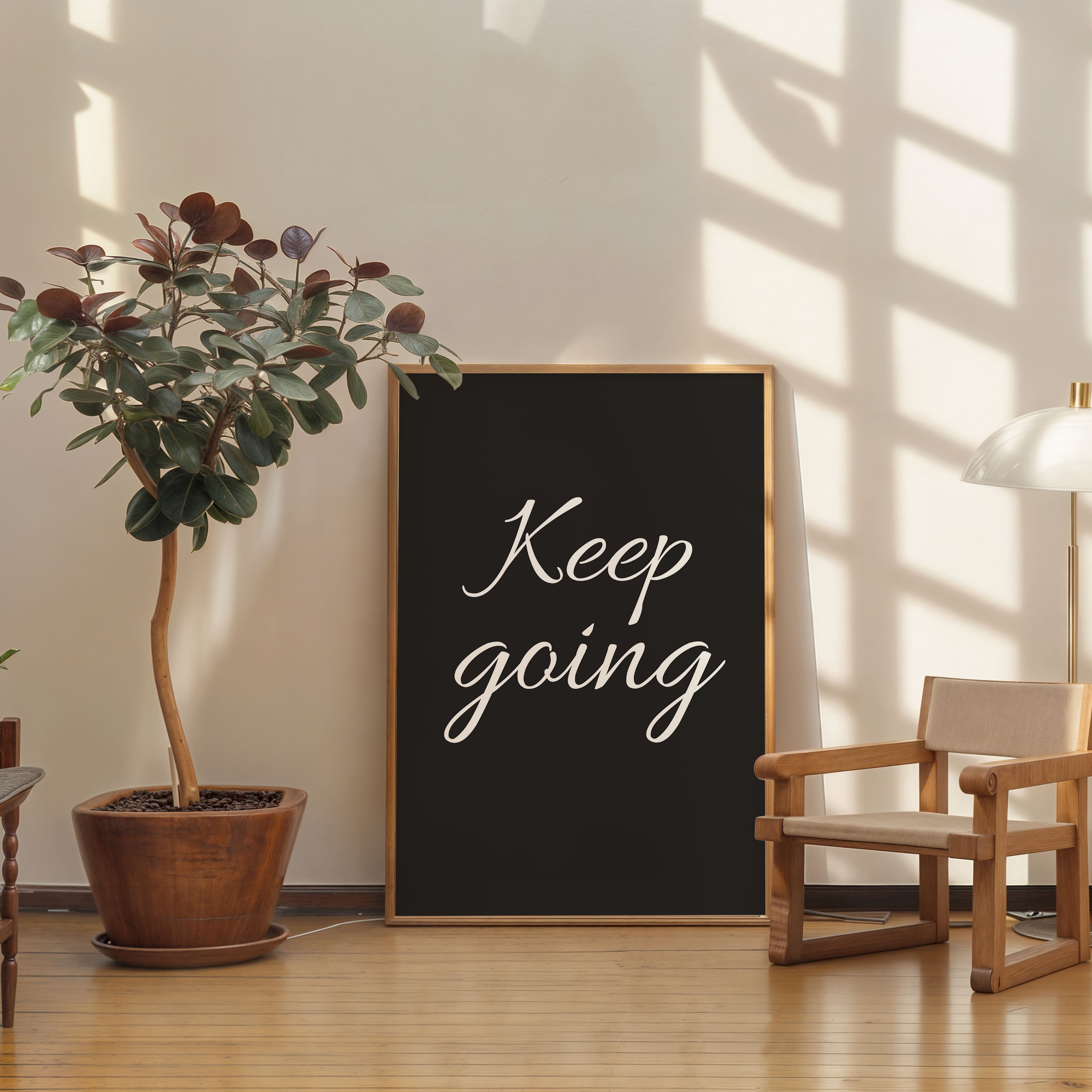 keep going motivational quote wall art poster
